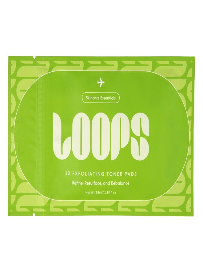 LOOPS Exfoliating Toner Korean Skincare - Refine, Resurface, and Rebalance Skin - Pre-Soaked Bamboo Pad - Vegan, Natural, Biodegradable Toner Pads for Face - Image 1